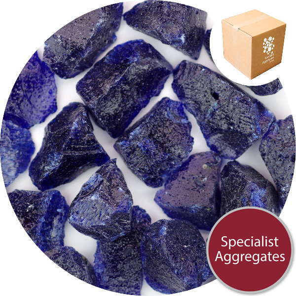 Enviro-Glass Large Gravel - Cobalt Blue